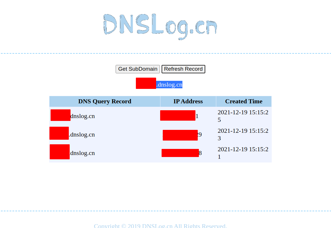 DNS callback